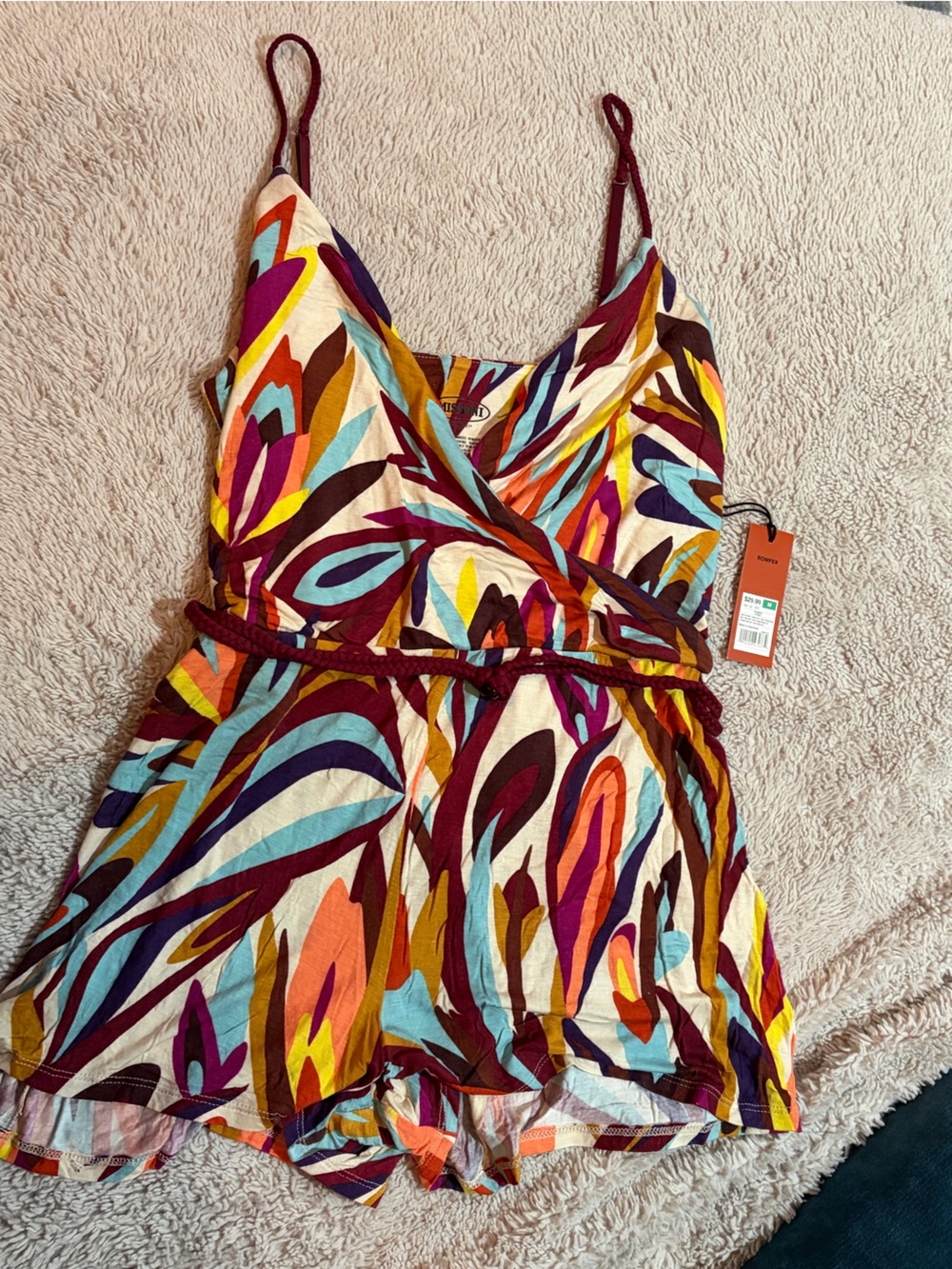 Rare Missoni for Target Multicolor Sleeveless Camisole Romper. New/Never Worn